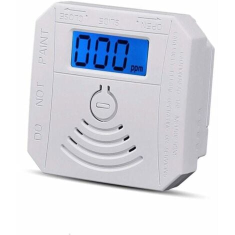 AlwaysH Gas Detector Combo Carbon Monoxide Smoke Detector Battery Operated CO Smoke Detector with Flash LED Display Screen Audible Alarm Audible Warning Pattern - White