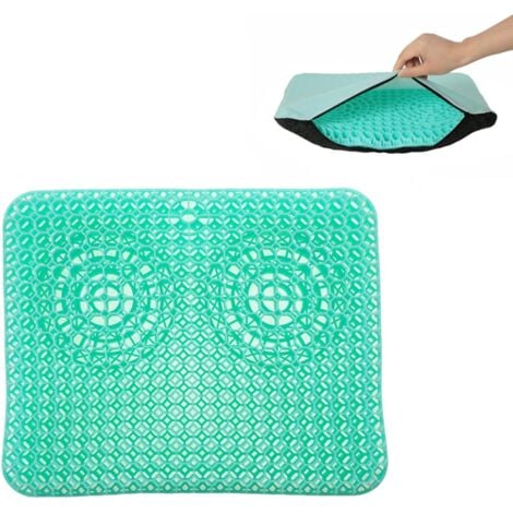AlwaysH Gel Seat Cushion Anti-Decubitus Cushion Seat Cushion with Non-Slip Cover-The Anti-Pressure Seat Cover for Wheelchairs/Car Seats/Office Chairs 41x37x4cm