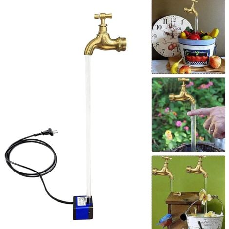 AlwaysH Invisible Flowing Spout Watering Fountain, Floating Faucet Fountain Magic Invisible Faucet Fountain, Floating Faucet for DIY Garden Art Decoration