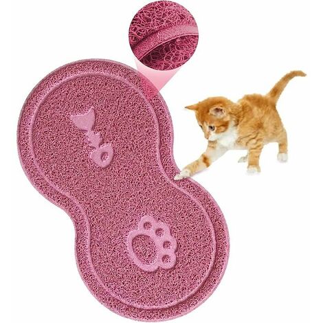AlwaysH Katzenstreumatte, 4526 cm, rutschfeste, wasserdichte Katzentoilettenmatte, leicht zu reinigende Katzenstreumatte, rutschfeste Hunde-/Katzenstreumatte für Haustiere, Grau
