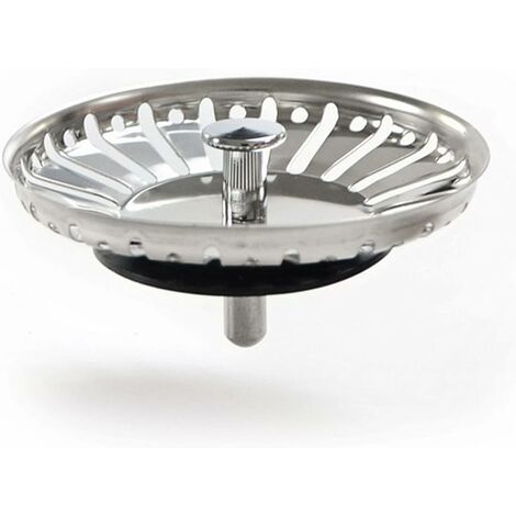 AlwaysH Kitchen Sink Stopper Stainless Steel Kitchen Sink Strainer Sink Strainer,Universal Sink Stopper (84mm)