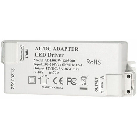 AlwaysH LED Transformateur 48W Driver 12V