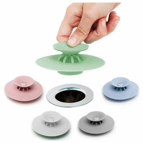 AlwaysH Lot de 5 bouchons de vidange en silicone pour baignoire, évier, douche