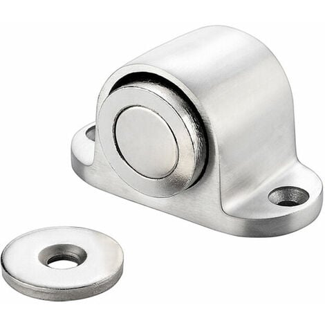 AlwaysH Magnetic door stop capture - compact stainless steel metal magnet door stopper