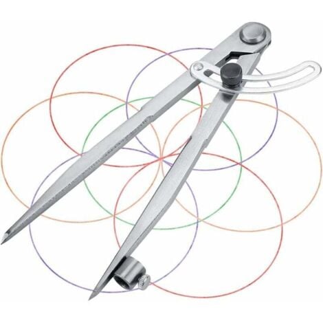 AlwaysH Measuring Compasses, Dry Point Compasses Wing Divider - Industrial Marking Gauge, Large Professional Compass Pointing Compass with Wing and Pencil Holder for Carpenter/Drafting/Working