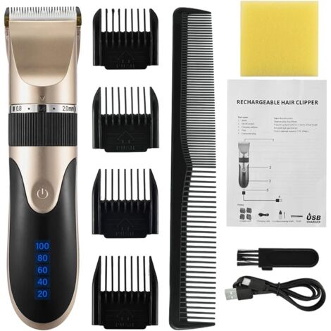 AlwaysH Men's Hair Clippers, Beard Trimmers, Men's Beard Trimmers, Electric Men's Beard Trimmers, Professional Hair Clippers, USB Rechargeable Hair Clippers, for Hairdressers and Families