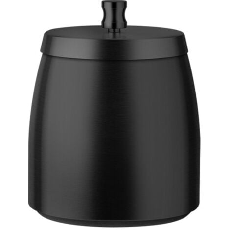 AlwaysH Outdoor Ashtray, Ashtray with Lid Stainless Steel, Windproof Anti Odor Metal Ashtray Closed Ashtray for Garden Balcony Home Restaurant Bar - Black