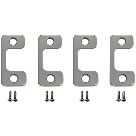 AlwaysH Pack Door Lock Plates - Adjustable Strike Plate - Large Hole Strike Plate for Door Lock, Electronic Locks, Home Security and Rental Strike Plate