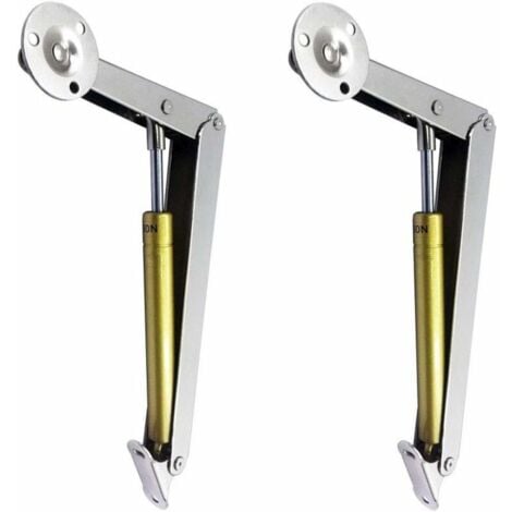 AlwaysH Pack of 2 Pneumatic Lid Lifters (200N/44lb), Heavy Duty Gas Spring Lid Support Hinge, with Soft Close, -