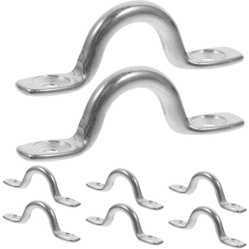 Alwaysh - Pieces Stainless Steel Deck Buckles, Stainless Steel Deck Buckles, Kayak Deck Buckles, Stainless Steel Eye Deck Buckles, Humpback Shape