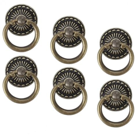 AlwaysH Pieces Vintage Furniture Handle Vintage Drawer Knobs Cupboard Door Knobs, Dresser Antique Handle Retro Drawer Zinc Alloy Bronze Vintage Furniture Handle for Kitchen Cabinet