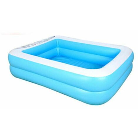 AlwaysH Piscine pour enfants en plastique bleu, piscine pour enfants rectangulaire, piscine gonflable pour enfants 110 cm.