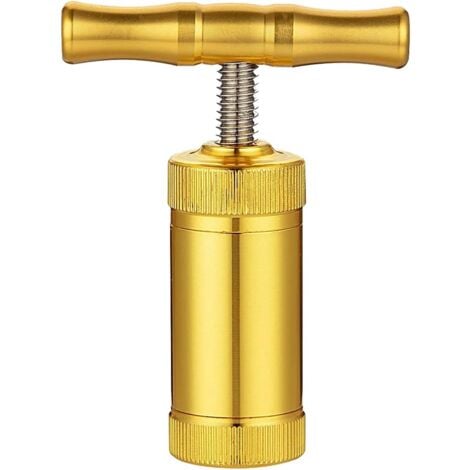 AlwaysH Pollen Press with T-Handle - Heavy Duty Pollen Press - Portable Metal Tobacco Press - T-Shaped Press Tool for Rosin Press and Kief Press