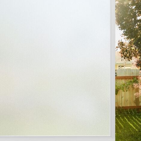 AlwaysH Privacy Window Film, Blackout Window Film, Electrostatic Window Film 60x200cm Good Privacy, Opaque Window Film Anti UV Frosted for Bathroom Kitchen Office Home Bedroom