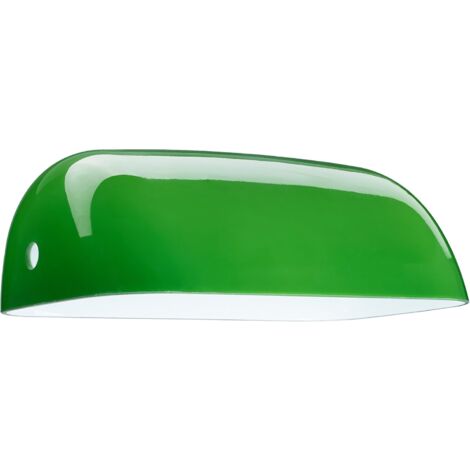 AlwaysH Replacement Glass Bankers Lampshade Cover for Desk Lamp (Green)