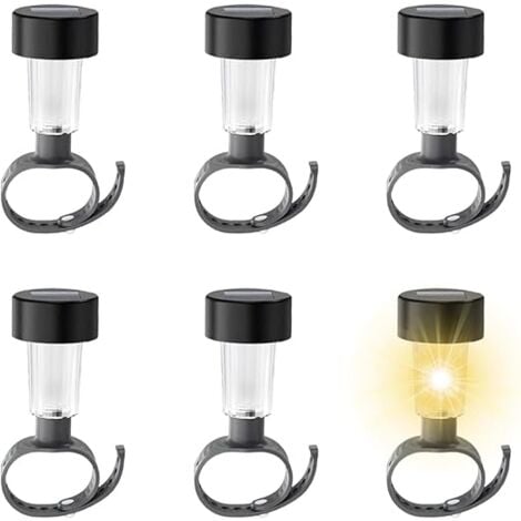 AlwaysH Solar Lights for Above Ground Pool, Solar Lights Around the Pool - 6 Solar Lights for Above Ground Pool - Pool Enclosure Decor, Brightness Waterproof LED Lights