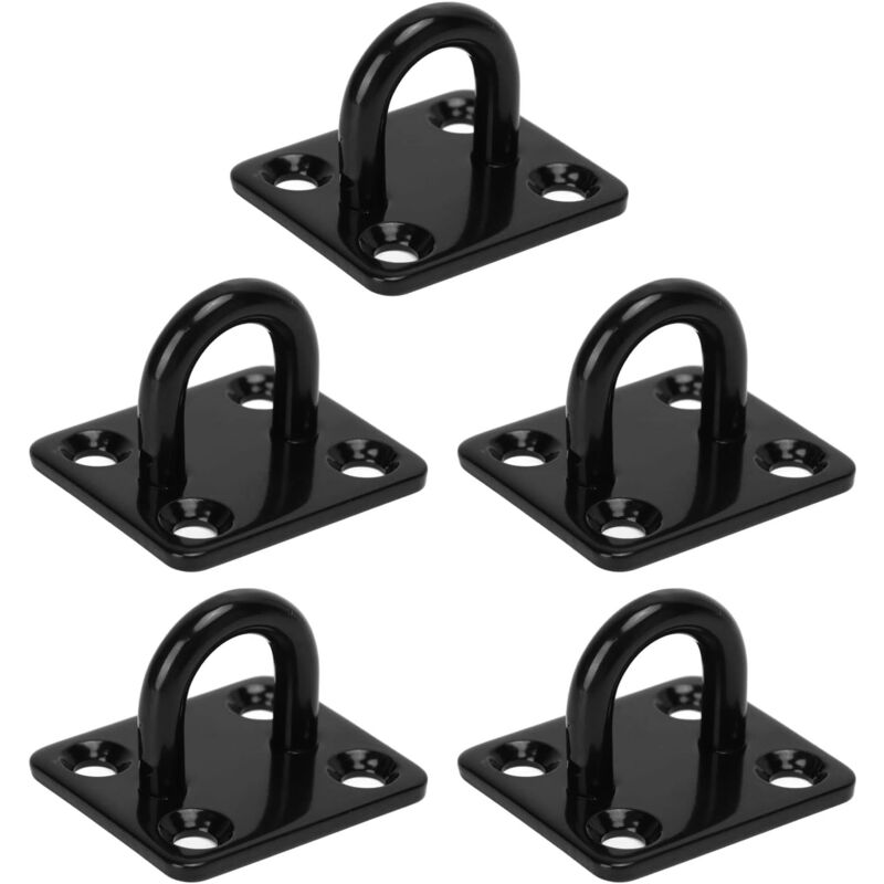 Stainless Steel Ceiling Hook, 5pcs Reinforced Thickened Bearing Buckle Fixing Buckle Black Eye Plate,4738mm - Alwaysh