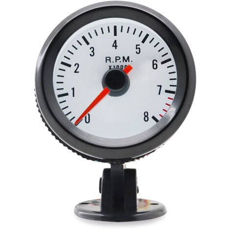 AlwaysH Tachometer Gauge, 2" 52 mm 12V Blue LED 0-8000 RPM Tachometer Tachometer with Sensor for Car/Boat/Truck/ATV