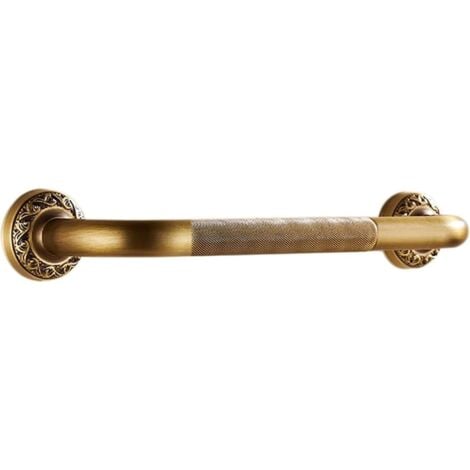 AlwaysH Toilet Grab Bar, Retro Brass Handle, Bathroom Safety Bars, Wall Carved Stair Handrail/35Cm