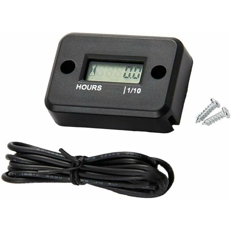 Ahlsen - AlwaysH waterproof lcd Display Digital Hour Meter Gauge Timer for atv Motorcycle Snowmobile motocross pit bike lawn mower tractor truck