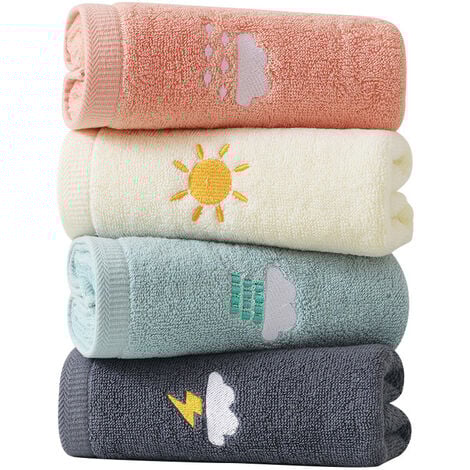 AlwaysH4 Pack Bathroom Hand Towels, Soft Cotton Absorbent Hand Towels for Bath, Hand, Face, Gym and Spa, Size 14" x 29".