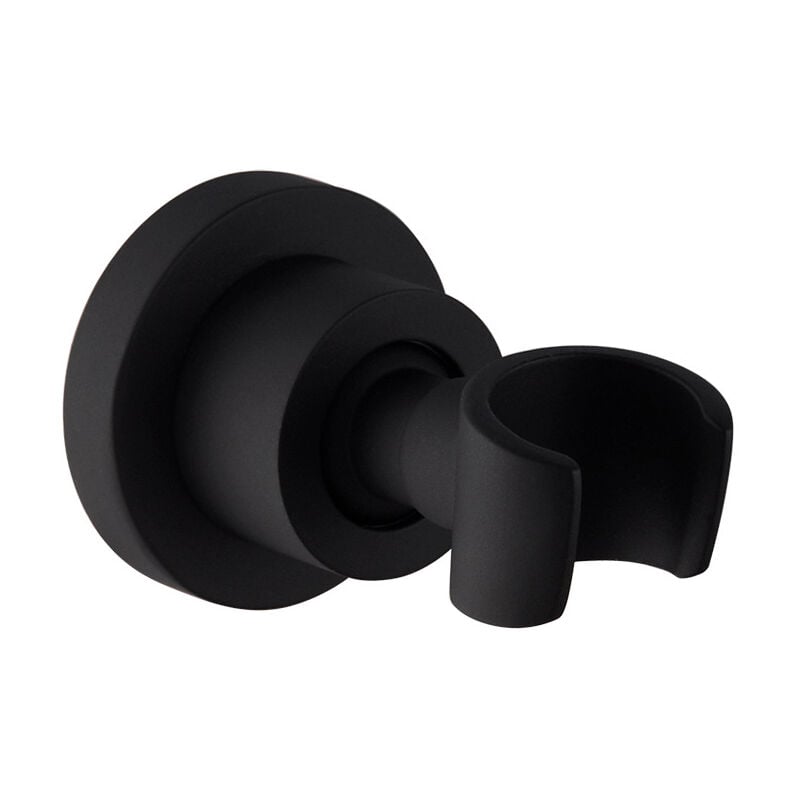 AlwaysHBlack Handheld Shower Holder Shower Head Holder Stainless Steel 360° Rotation Shower Head Holder Wall Mount Round Hand Shower Holder Hand