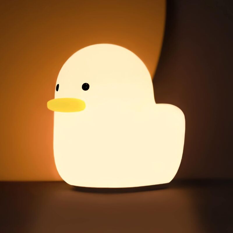 Alwaysh - led Benson Duck Night Light, Cute animal silicone Nursery Night Light rechargeable table Light with touch Sensor bedside Light, suitable