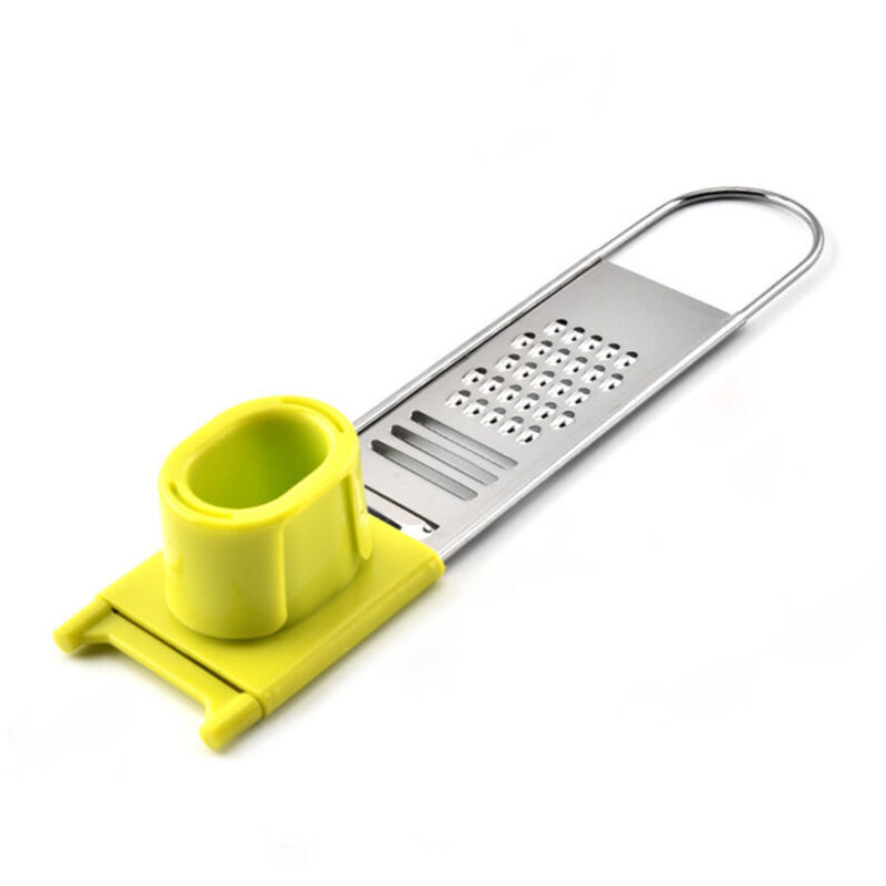 Alwaysh - Stainless Steel Laminator Grater Garlic Crusher Spice Grinder Ginger Slicer and Vegetable and Cheese Cutter(Random Color)