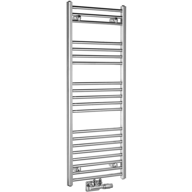 Alya radiateur salle de bain droite 400x1188mm, connexion centrale, chrome