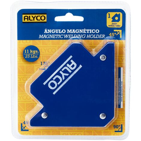 Alyco 197990 197990-Angulo Magnetico 12 kg, Nero, 85 mm