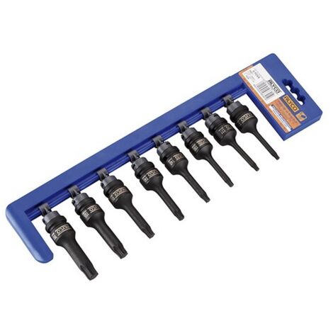 ALYCO 198301 - en emble de 8 clé en verre à impact in ertion de 78mm embout Torx T25 T60 de pouce 1/2