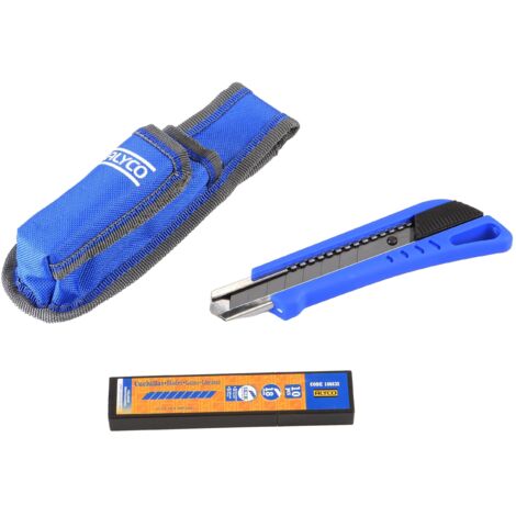 ALYCO CUTTER SALIENTE 18 mm.+PAQUETE 10 CUCHILLAS+BOLSA
