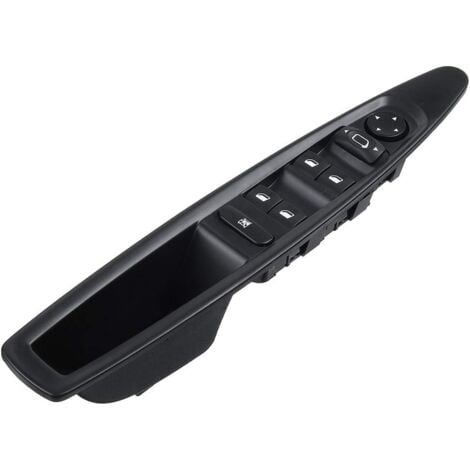 L&H-CFCAHL C4 Anteriore Sinistro Lato Guida Interruttore Elettrico Pulsante Interruttore di Controllo Alzacristalli per Citroën C4 2004-2010 Nero Automatico