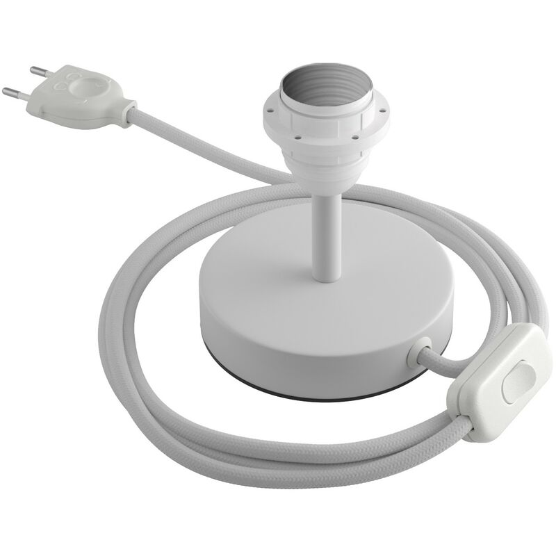 Image of Creative Cables - Alzaluce per paralume - Lampada da tavolo in metallo 5 cm - Bianco opaco - Bianco opaco