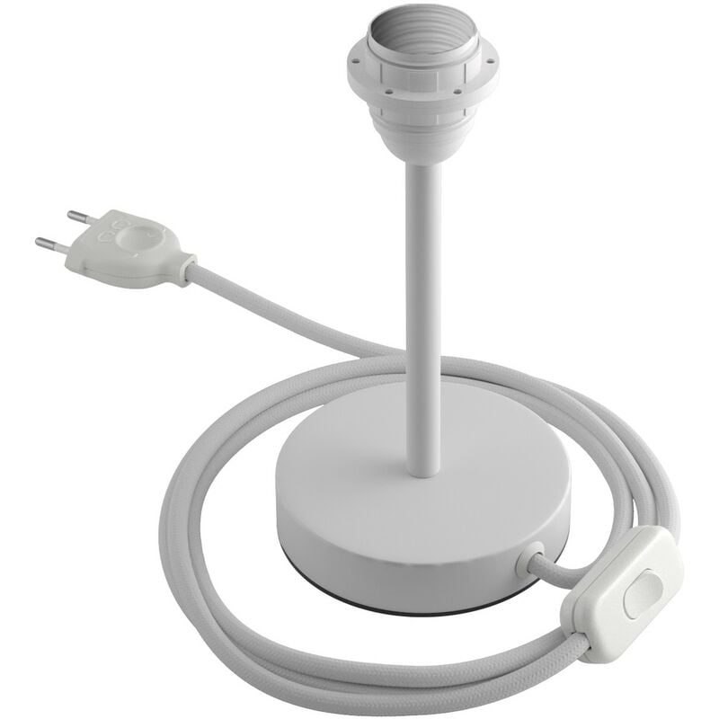 Image of Creative Cables - Alzaluce per paralume - Lampada da tavolo in metallo 15 cm - Bianco opaco - Bianco opaco