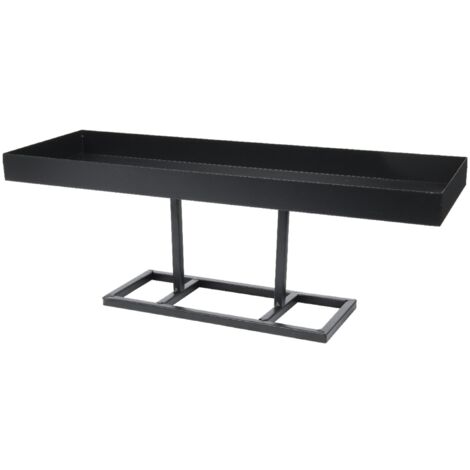 Alzata in alluminio color nero, decorazione natalizia moderna ed elegante, da h 17 cm