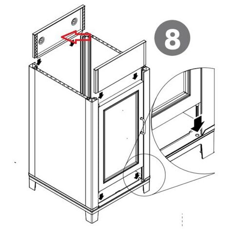 Lavatoio 45x50 H90 in nobilitato con vasca in ABS - LBR Shop