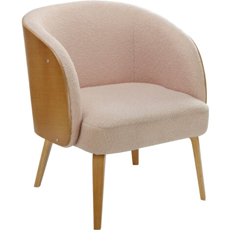 Alzey-Fauteuil en tissu doux beige