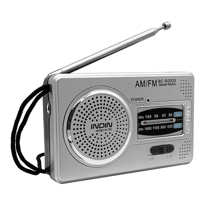 AM FM Radio Telescopic Antenna Full Band Portable Radio Receiver Retro FM World Pocket Radio Player for Elder