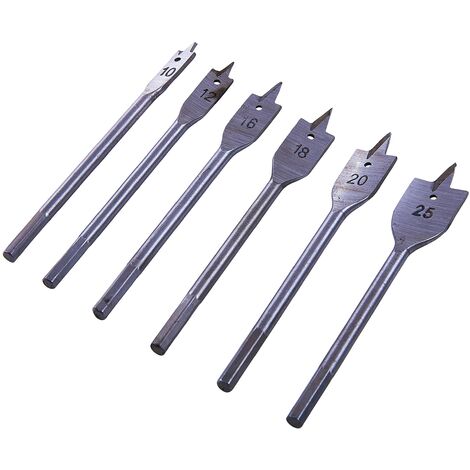Am-Tech - Set di 6 punte piatte per legno