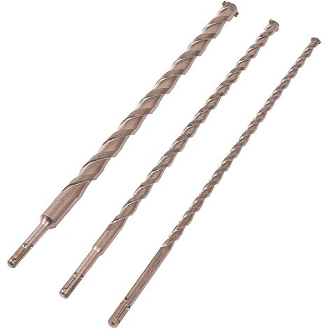 Am-Tech - Set di punte per trapano SDS, 12/16/24 mm, lunghezza 450 mm, 3 pezzi