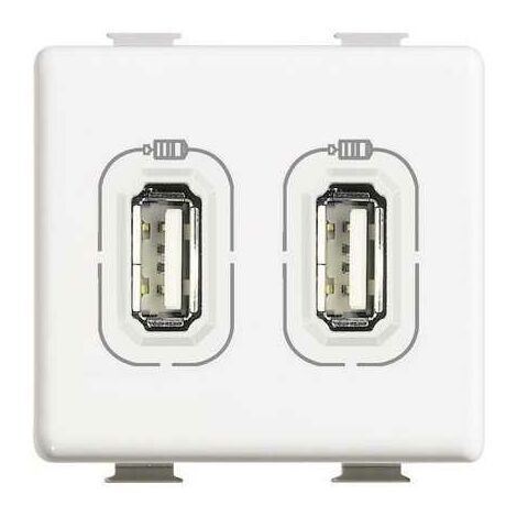 Am5285C2 Prise Chargeur USB 2M Couleur Blanc Mat