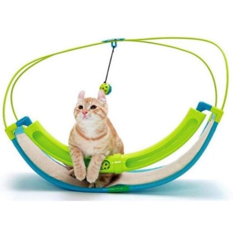 Amaca a Dondolo Tiragraffi Gioco a dondolo per gatto gatti con pallina.