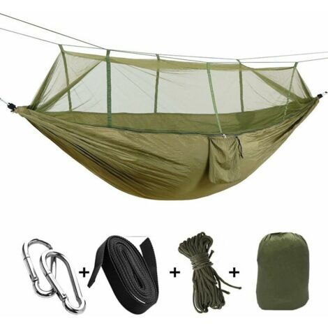 Amaca con zanzariera, amaca sospesa con zanzariera, per due persone, ultraleggera, portatile, per campeggio, giardino, viaggi