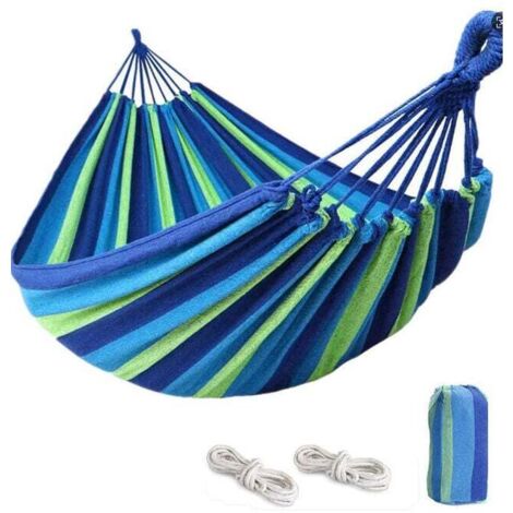 Amaca da campeggio per esterni, amaca portatile in tela, leggera con cinghie adatte agli alberi, borsa per il trasporto, perfetta per giardino, balcone, patio, spiaggia, escursionismo, 19080