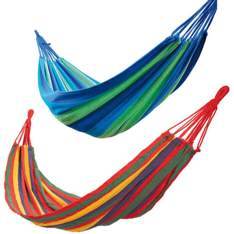 amaca da esterno eurogarden in cotone e poliestere fantasia a righe 200x90 cm