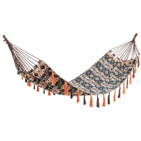 Amaca da Giardino 200x96 cm in Poli-Cotone Santander Marrone- Beige