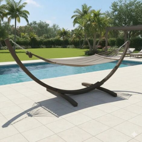 Amaca da Giardino Autoportante Legno Pino Impregnato 9x9cm - Made in Italy, Grigia