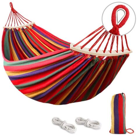 Amaca doppia, cotone, 280 x 150 cm, multicolore