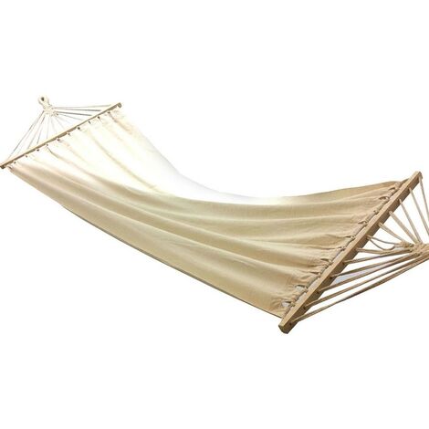Amaca lettino beige arancione verde da giardino per alberi in montagna relax cm 200x100